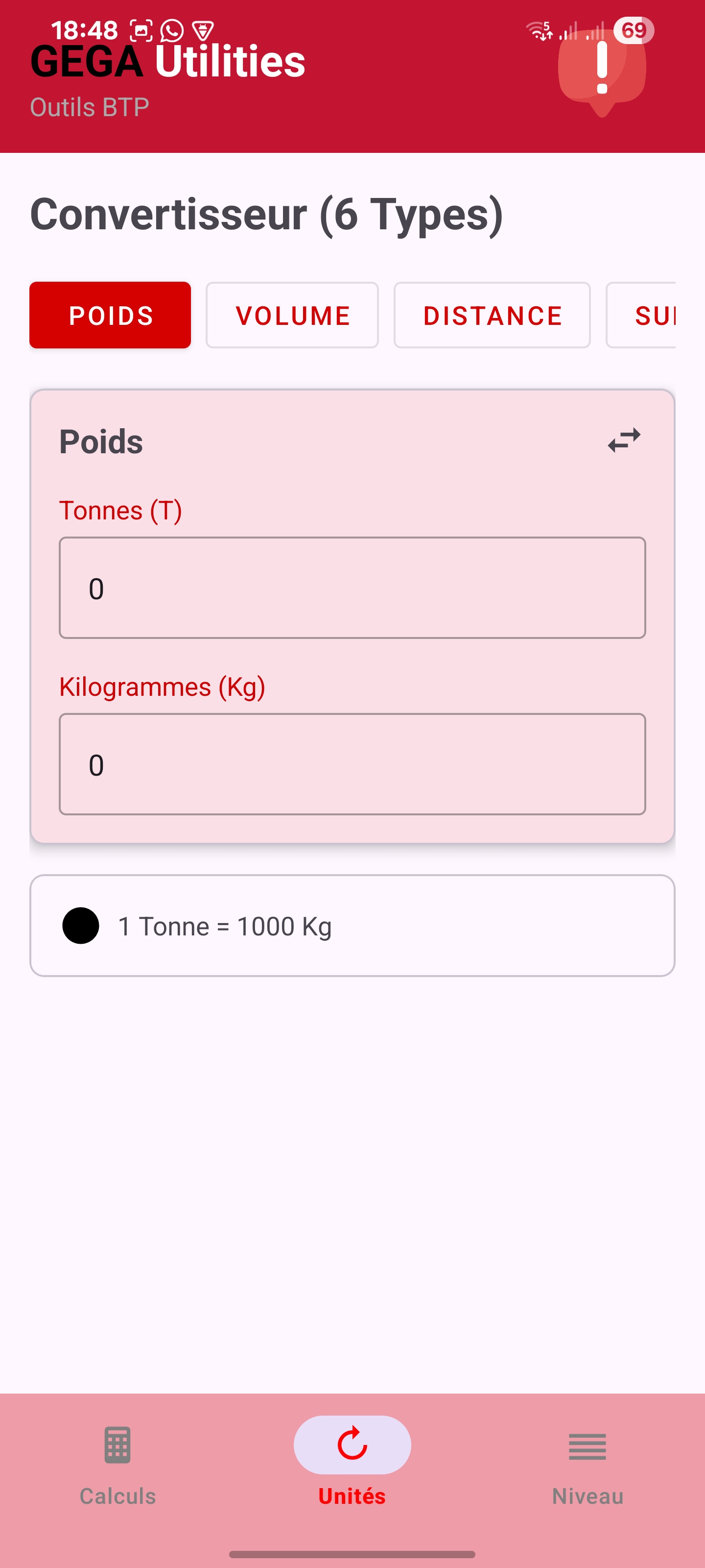 Convertisseur Unités